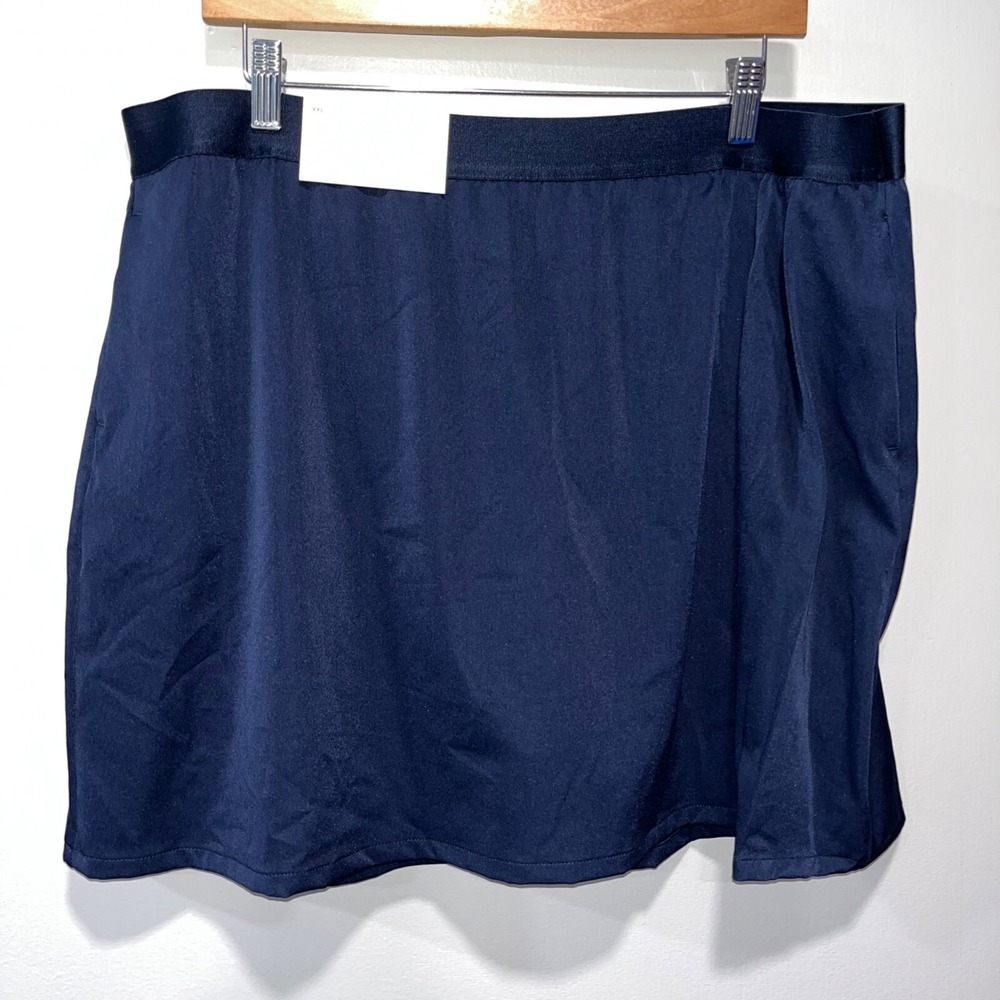 Lady Hagen Women's‎ Side Pleat Skort Size XXL Navy 16" NWT